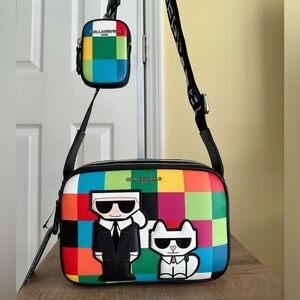 Karl Lagerfeld Paris Multi-Colorful Crossbody Bag, NWT